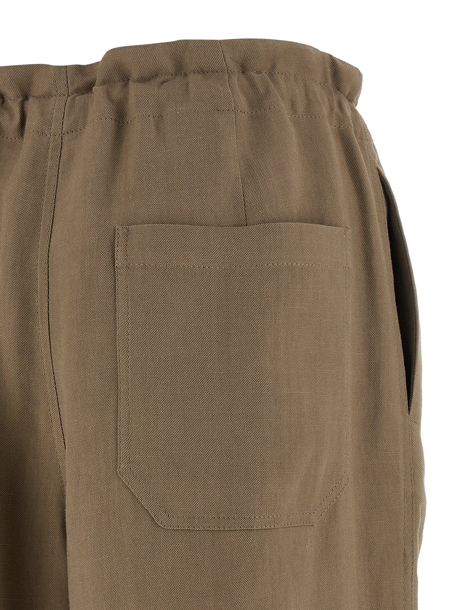 Brunello Cucinelli Beige Viscose Casual Pants
