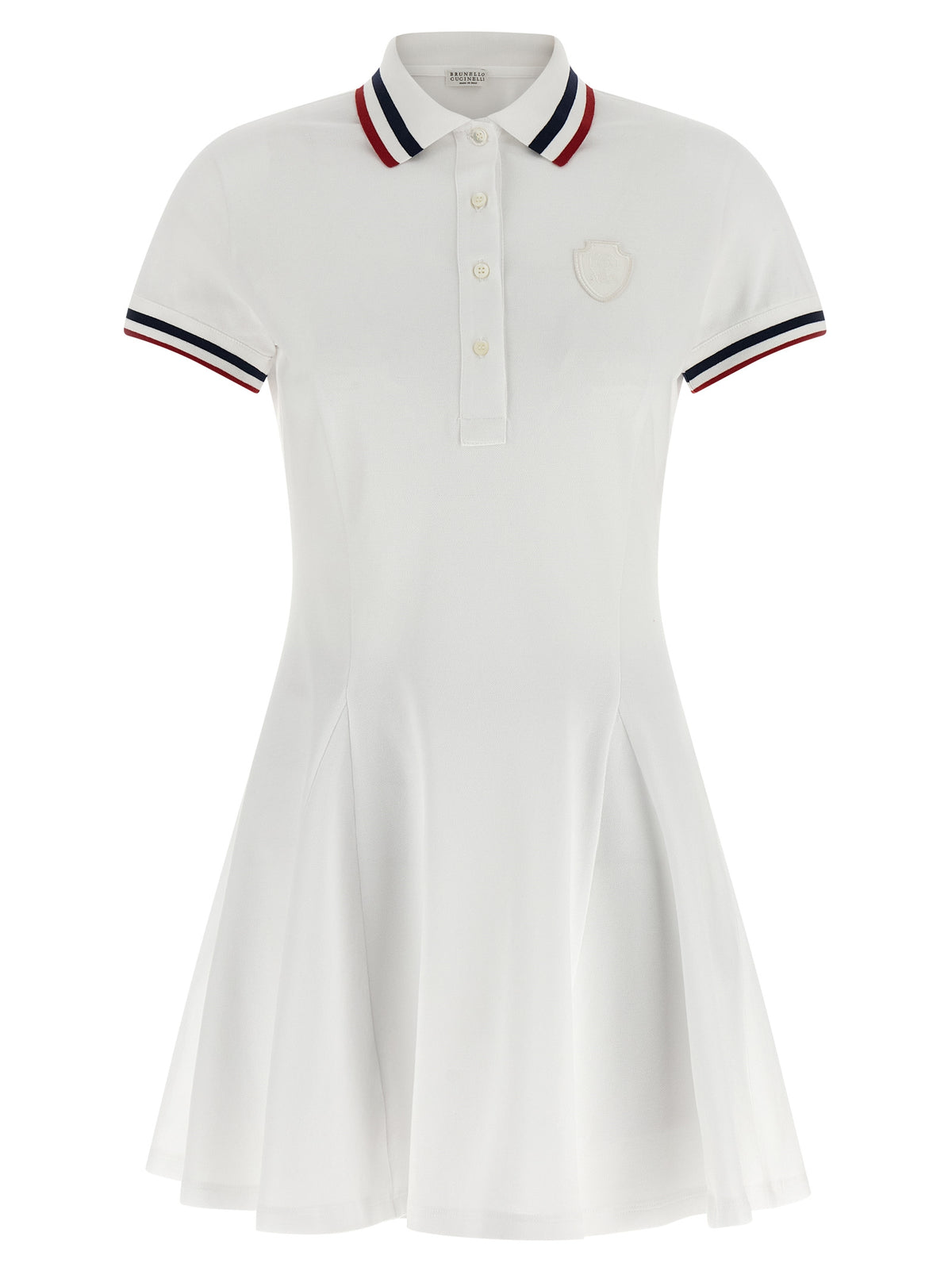 Brunello Cucinelli White Cotton Short Dress