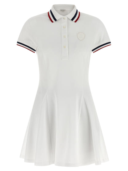 Brunello Cucinelli White Cotton Short Dress