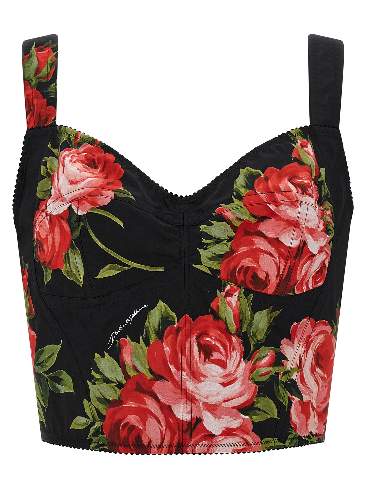 Dolce & Gabbana Black Cotton Tank Top