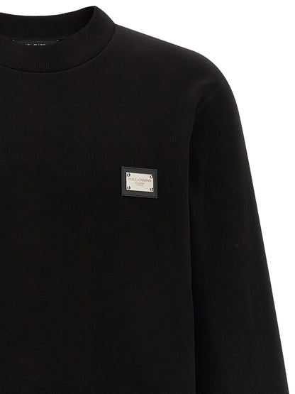 Dolce & Gabbana Black Cotton Sweatshirt