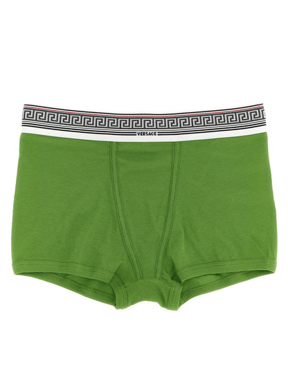 Versace Bicolor Cotton Briefs in Green