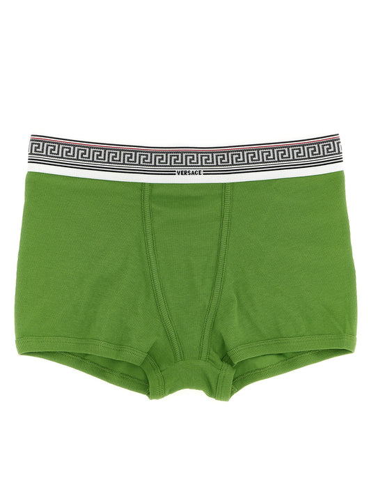 Versace Bicolor Cotton Briefs in Green