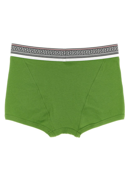 Versace Bicolor Cotton Briefs in Green