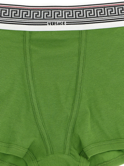 Versace Bicolor Cotton Briefs in Green