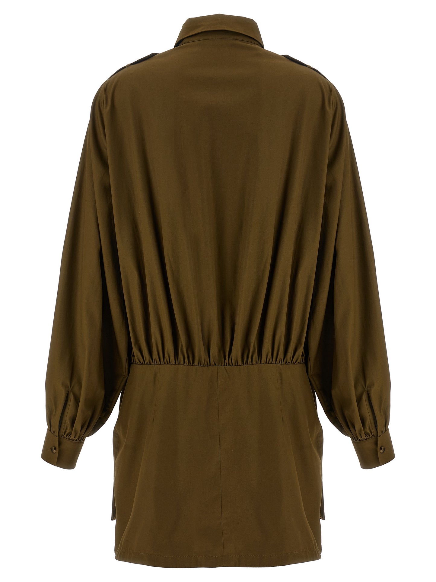 7 For All Mankind Brown Cotton Mini Utility Dress