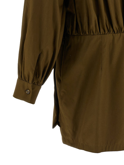 7 For All Mankind Brown Cotton Mini Utility Dress