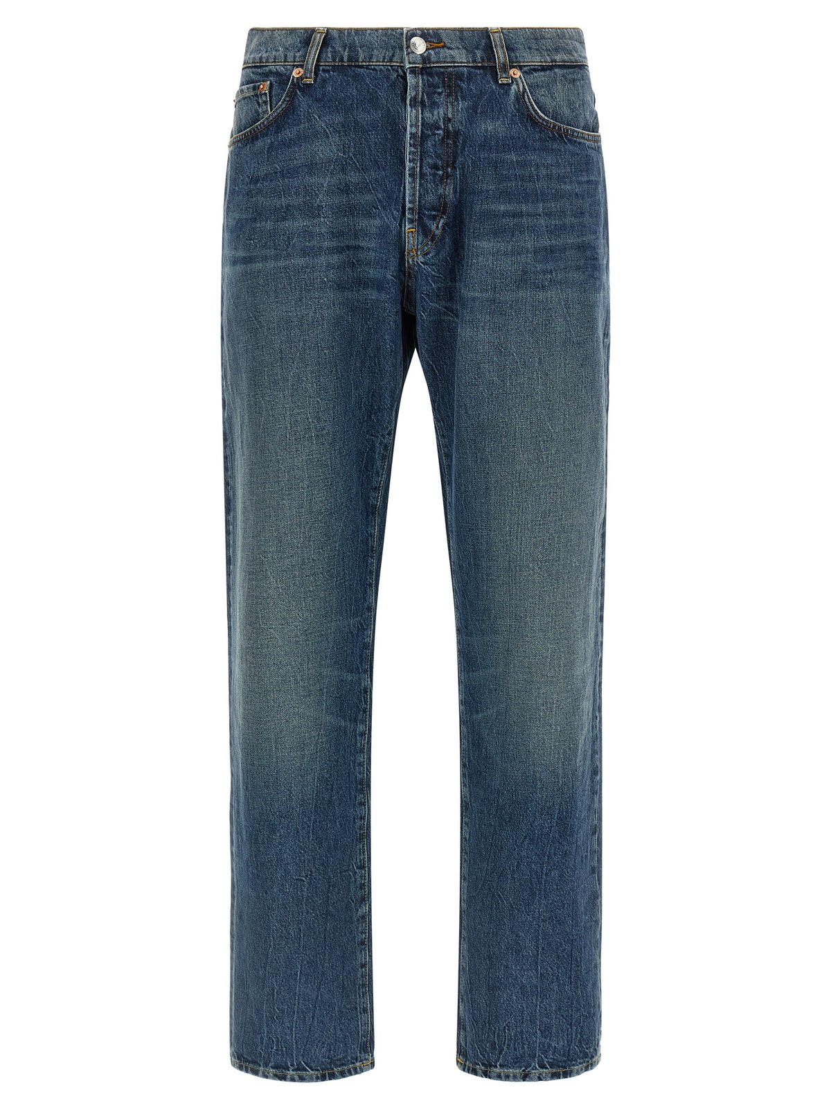 Department 5 Blue Cotton Straight-Leg Jeans