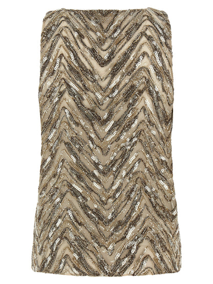 Brunello Cucinelli Beige Silk Tank Top for Women