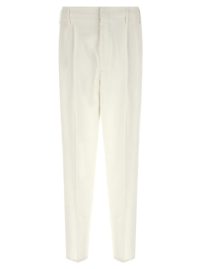 Brunello Cucinelli White Cotton Casual Pants
