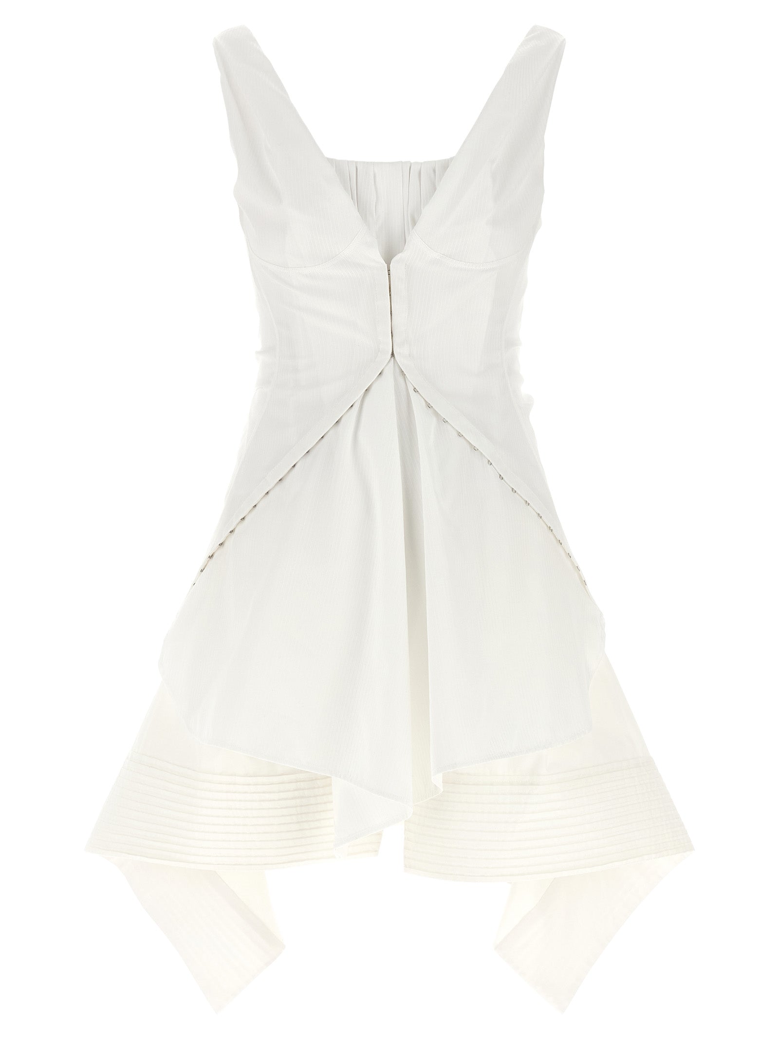 Alexander McQueen White Cotton Mini ‘Day’ Dress