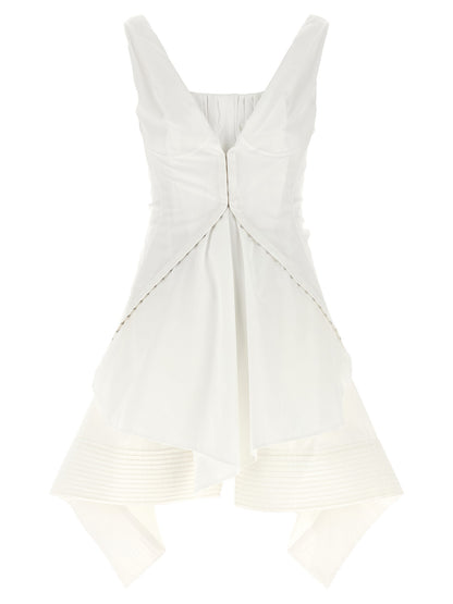 Alexander McQueen White Cotton Mini ‘Day’ Dress