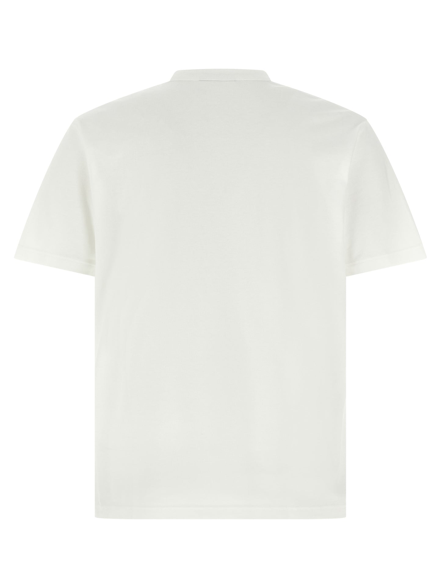 Comme des Garçons White Cotton Jersey T-Shirt with Contrasting Logo Print