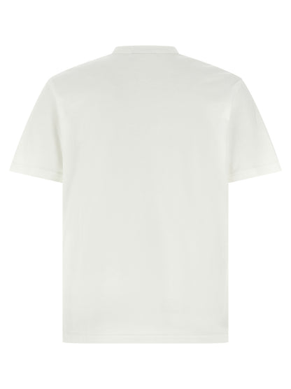 Comme des Garçons White Cotton Jersey T-Shirt with Contrasting Logo Print