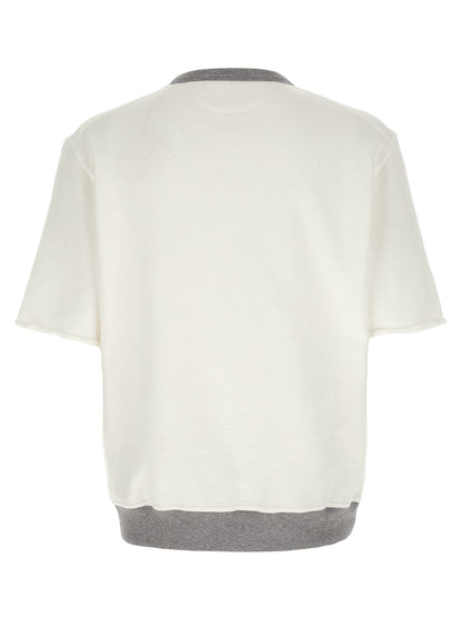 Brunello Cucinelli White Cotton and Linen Mélange Sweatshirt