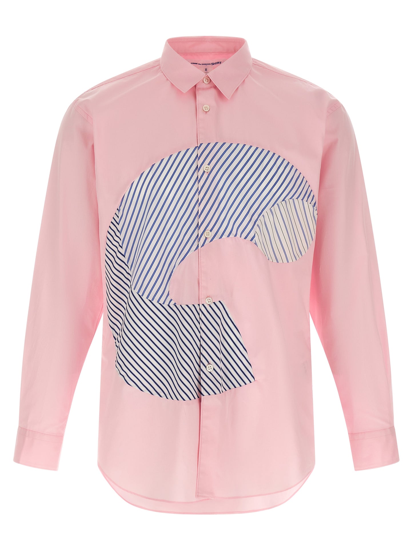 Comme des Garçons Multicolor Cotton Poplin Blouse with Asymmetric Hem