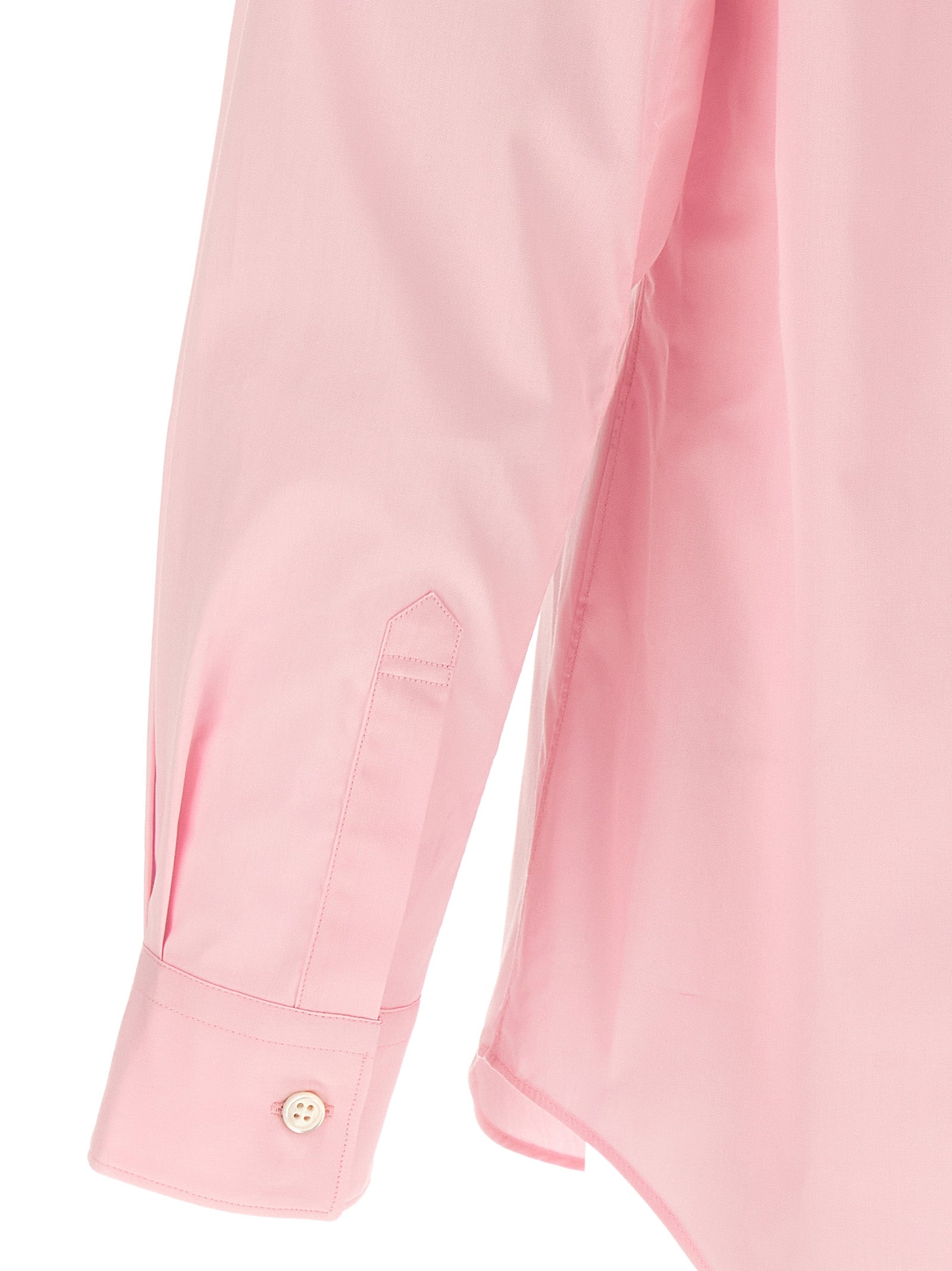 Comme des Garçons Multicolor Cotton Poplin Blouse with Asymmetric Hem