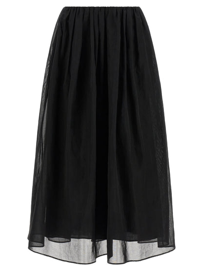Brunello Cucinelli Black Cotton Mini Skirt