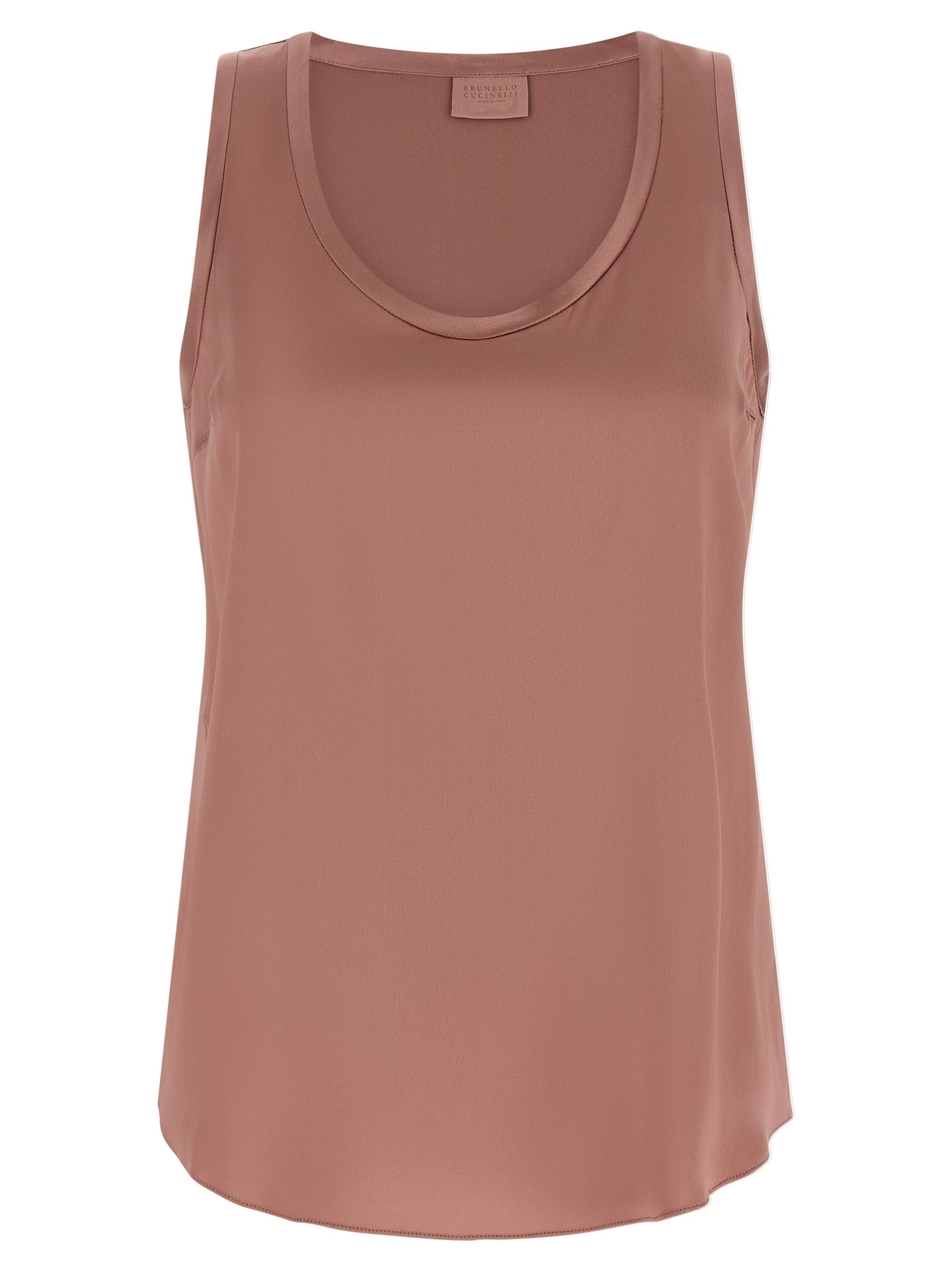 Brunello Cucinelli Multicolor Silk Sleeveless T-Shirt