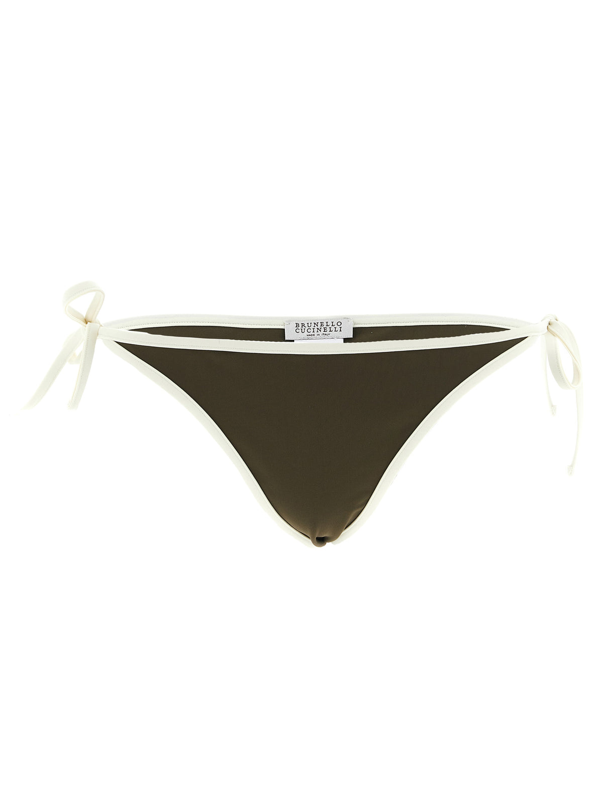 Brunello Cucinelli Bicolor Polyamide Swim Briefs in Green, IT 48