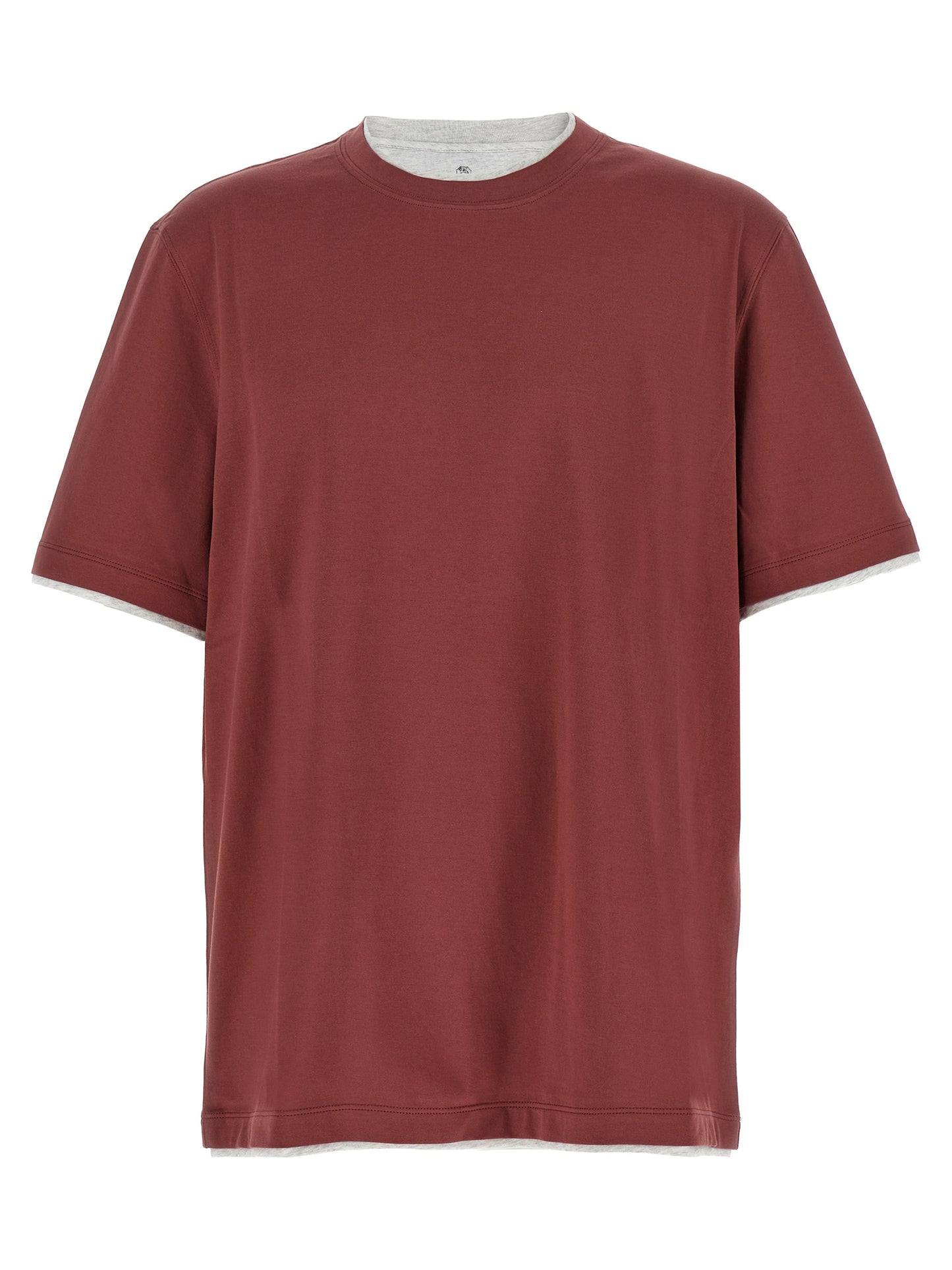 Brunello Cucinelli Red Cotton T-Shirt