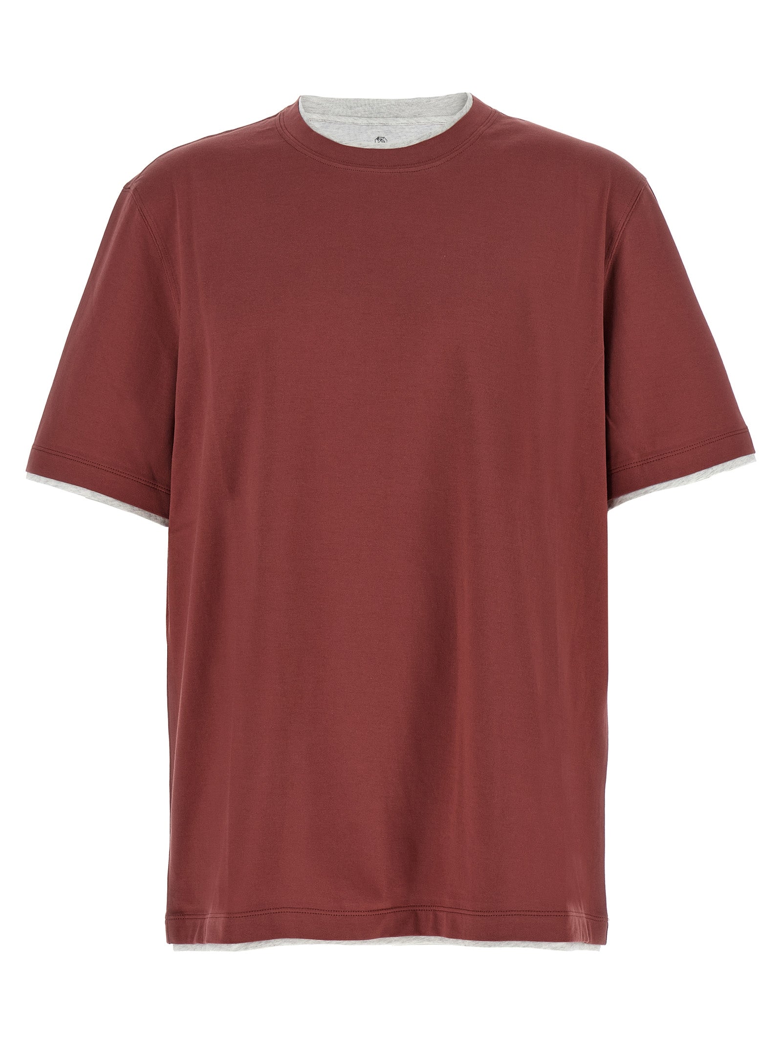 Brunello Cucinelli Red Cotton T-Shirt