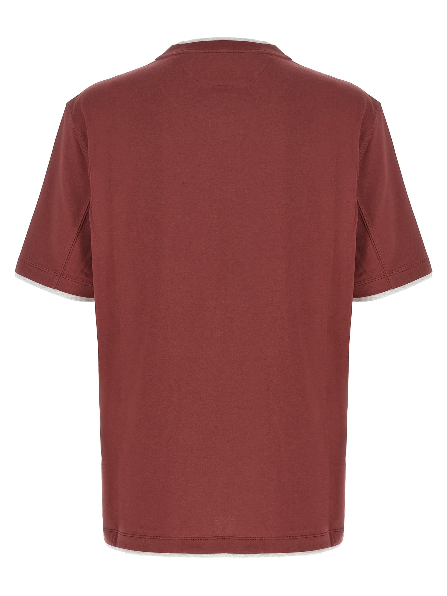 Brunello Cucinelli Red Cotton T-Shirt