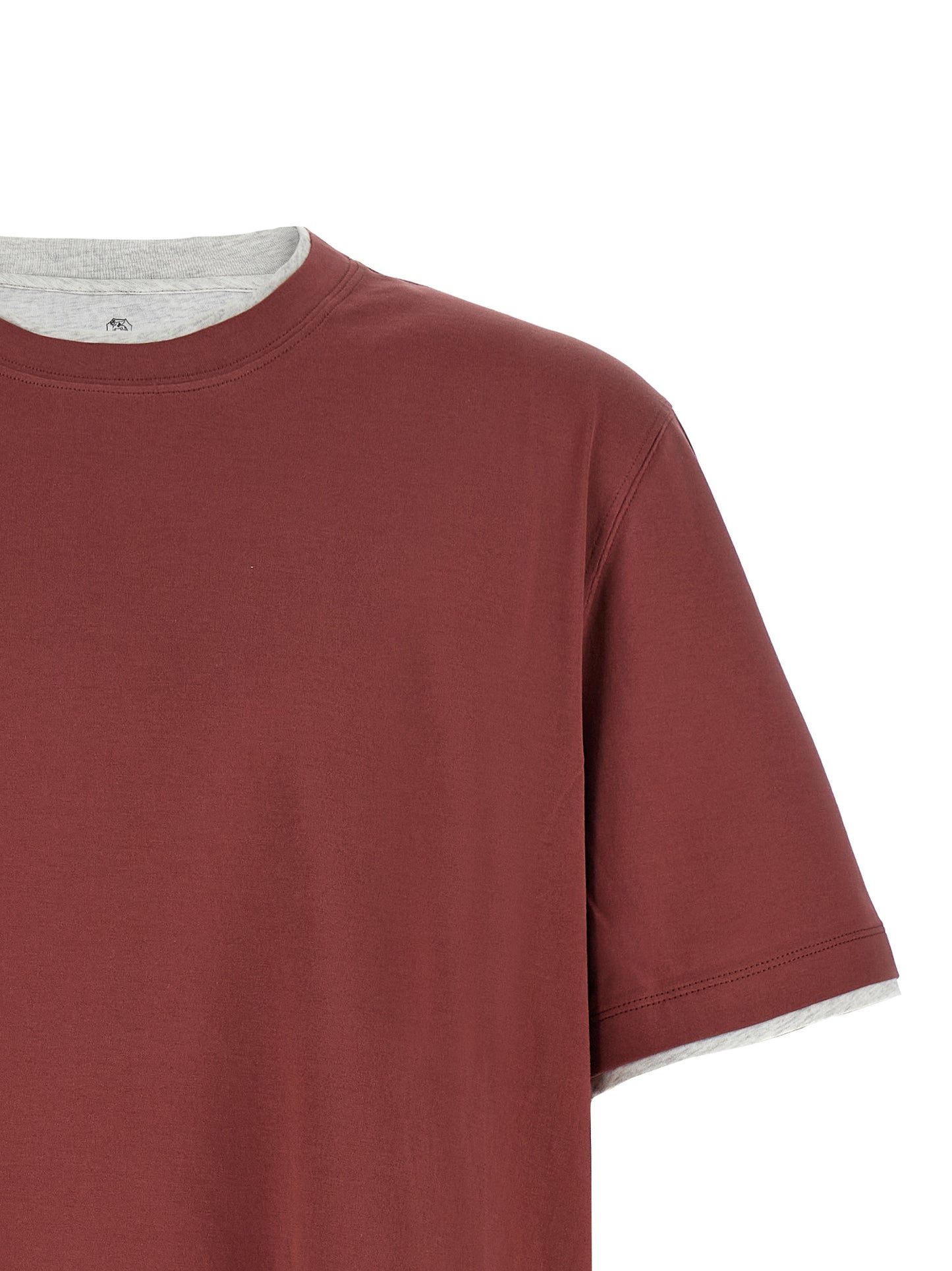 Brunello Cucinelli Red Cotton T-Shirt