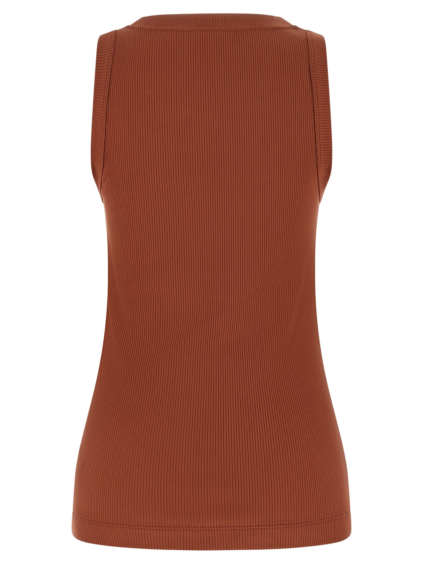 Brunello Cucinelli Brown Cotton Sleeveless T-Shirt