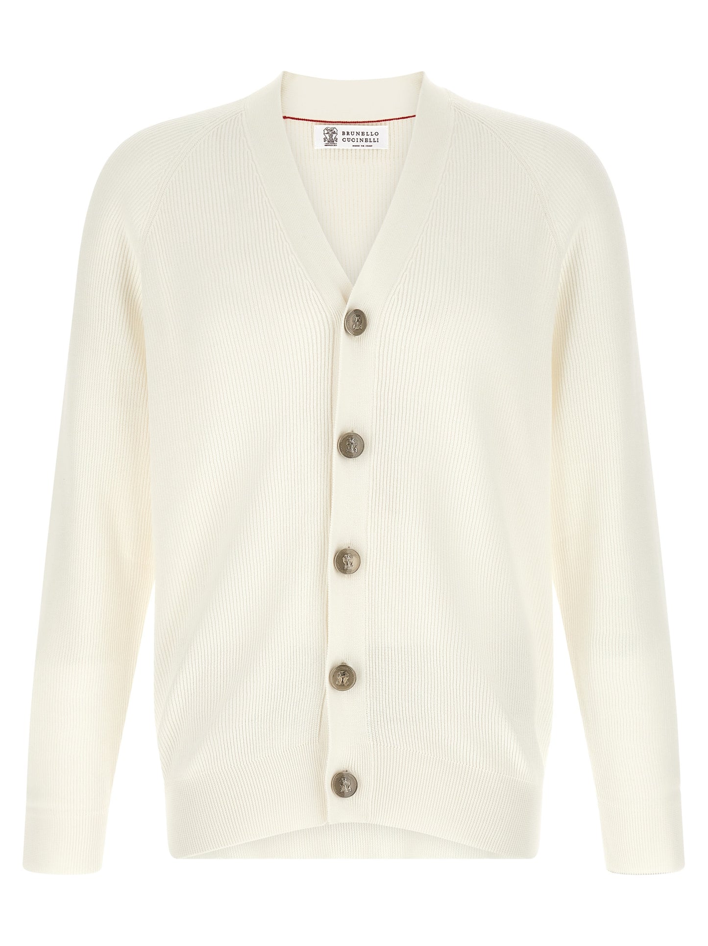 Brunello Cucinelli White Cotton Cardigan