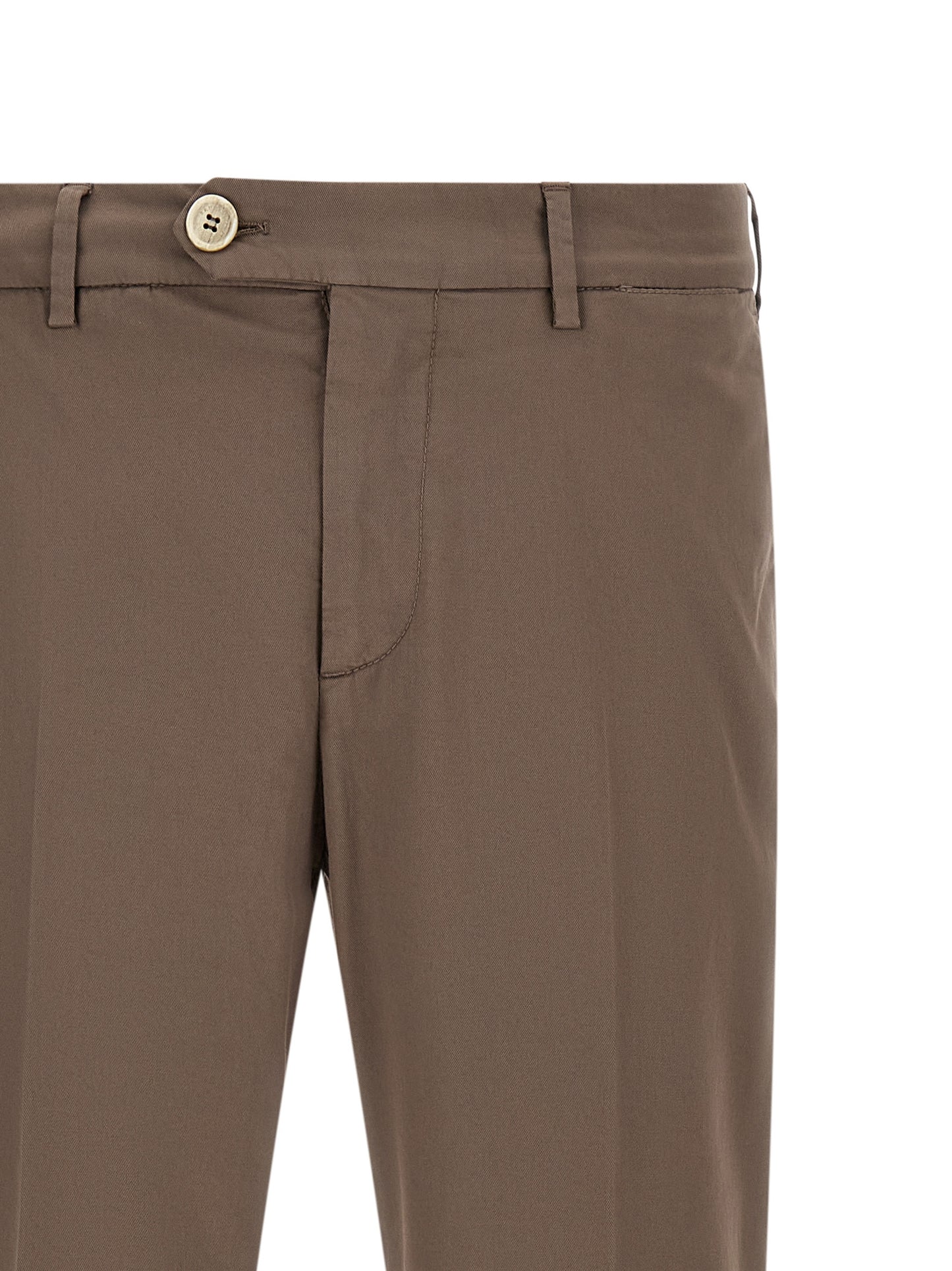 Brunello Cucinelli Beige Gabardine Comfort Trousers