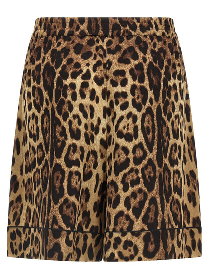 Dolce & Gabbana Brown Silk Bermuda Shorts