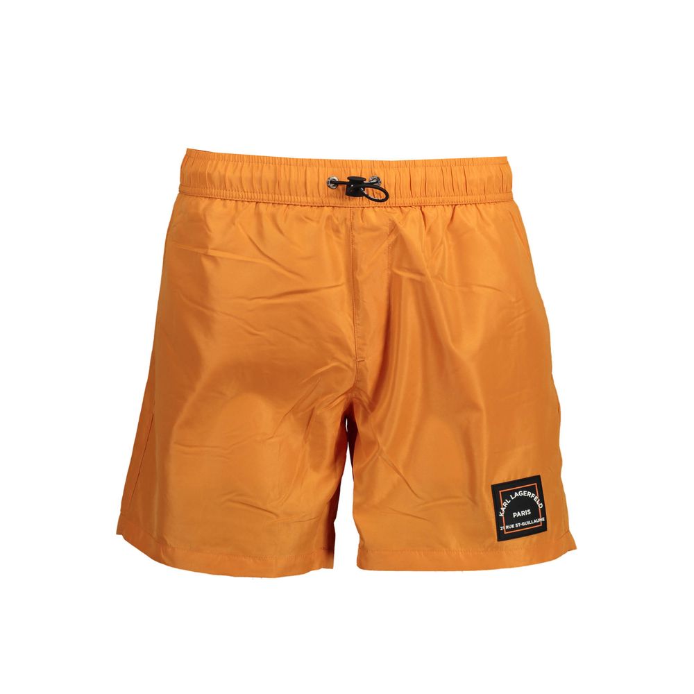 Karl Lagerfeld Arancione Polyester Men's Swimwear Boxer Shorts