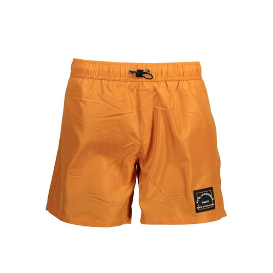 Karl Lagerfeld Arancione Polyester Men's Swimwear Boxer Shorts