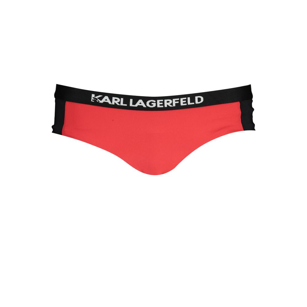 Karl Lagerfeld Rosso Poliammide Women Swim Brief Red