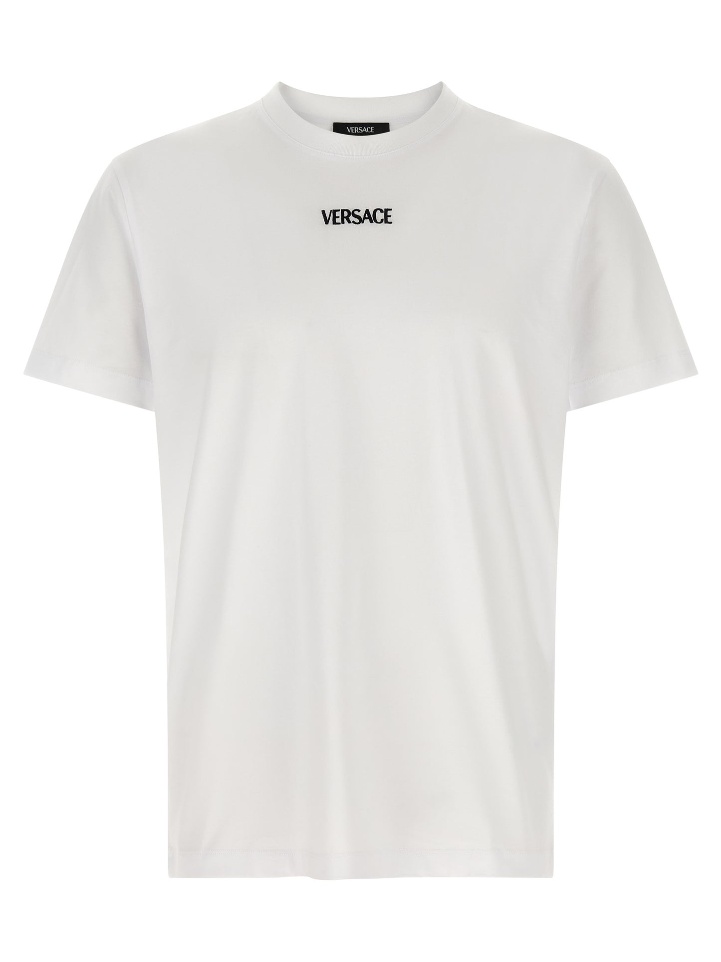 Versace White Cotton Logo T-Shirt for Men
