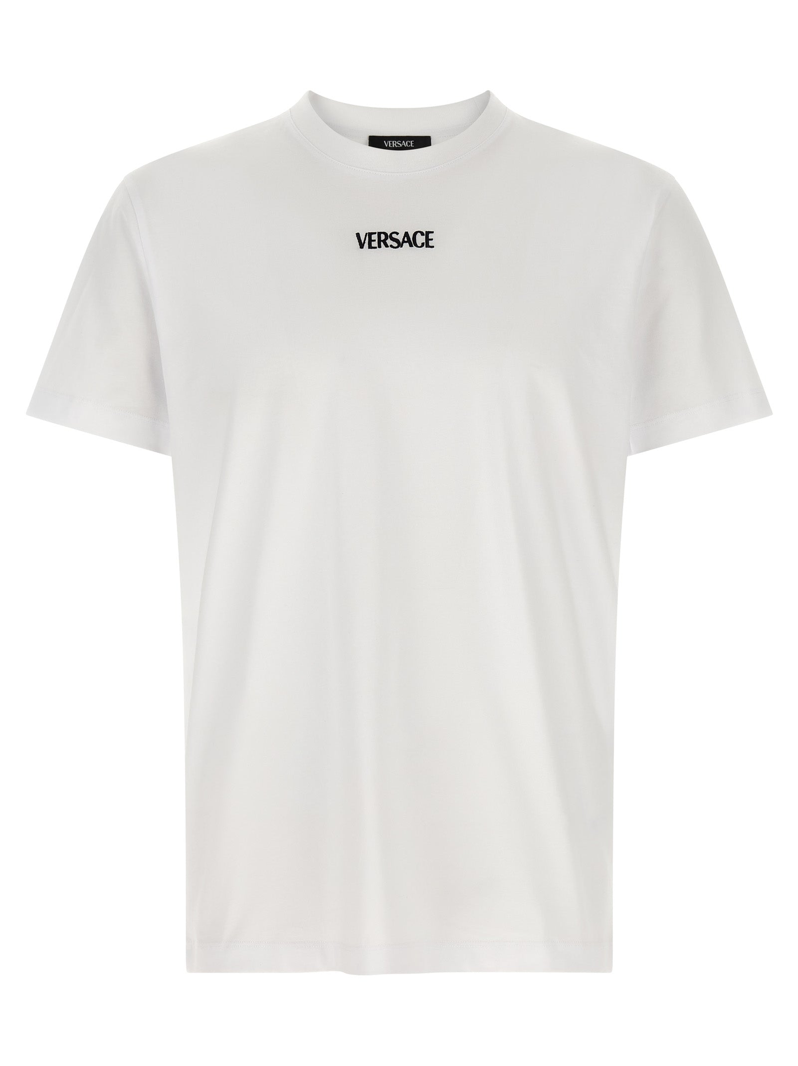 Versace White Cotton Logo T-Shirt for Men
