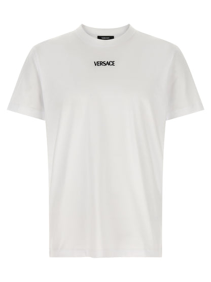 Versace White Cotton Logo T-Shirt for Men