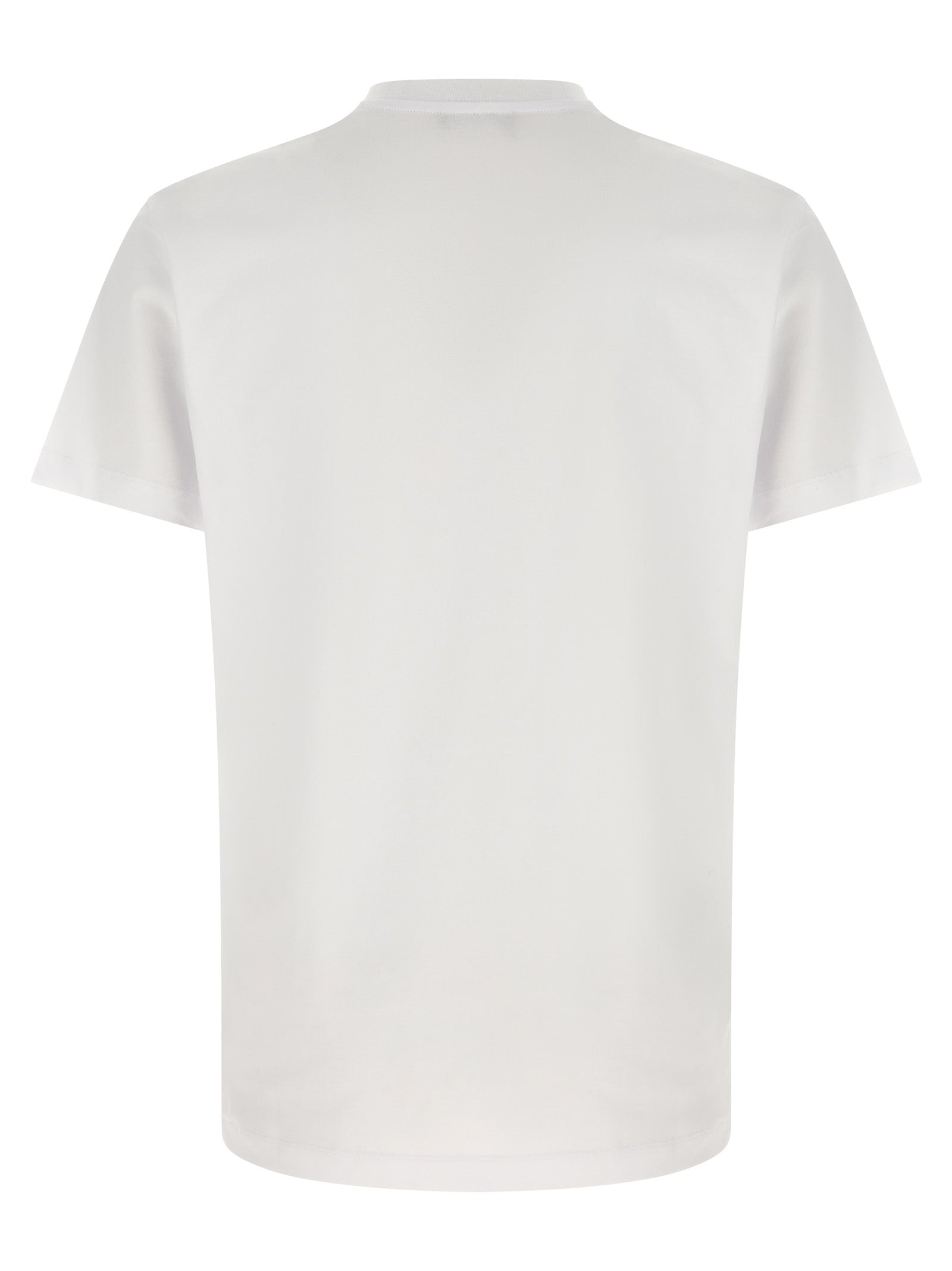 Versace White Cotton Logo T-Shirt for Men