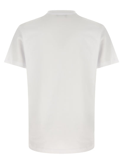 Versace White Cotton Logo T-Shirt for Men