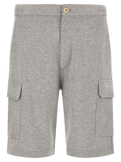 Brunello Cucinelli Gray Cotton Bermuda Shorts