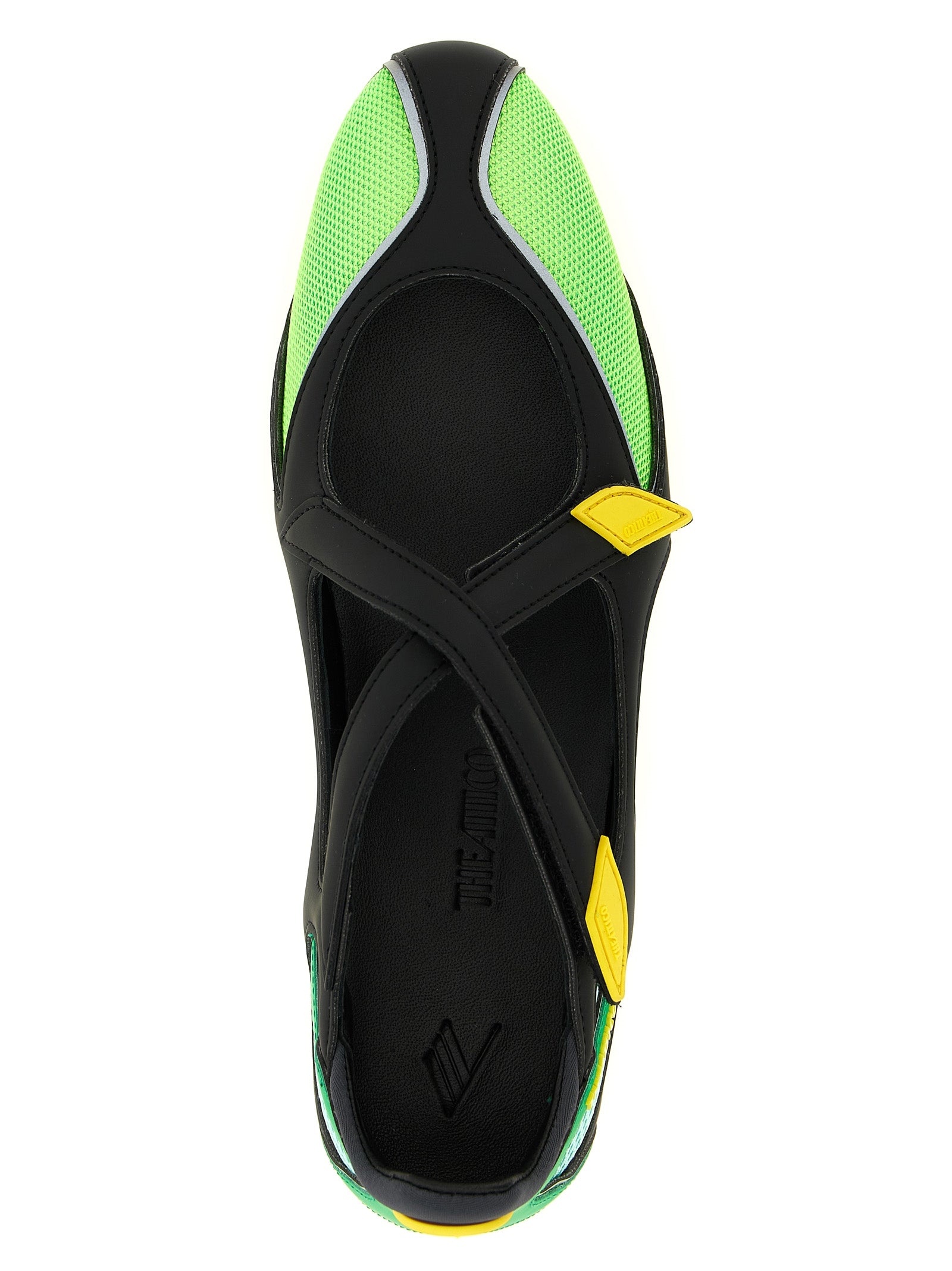 The Attico Bicolor Polyethylene Ballet Flats - Green