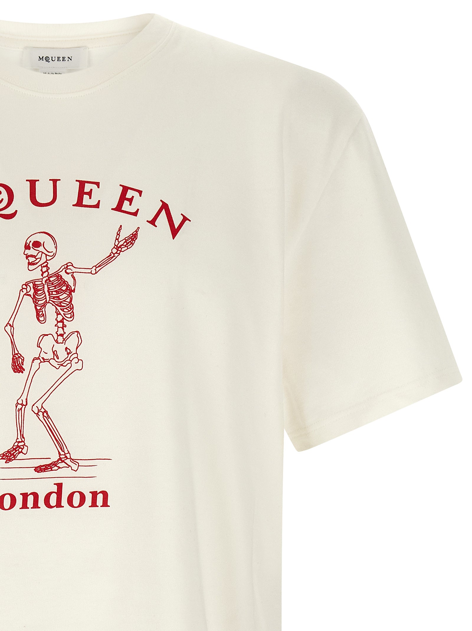 Alexander McQueen Multicolor Cotton T-Shirt - Skeleton Print