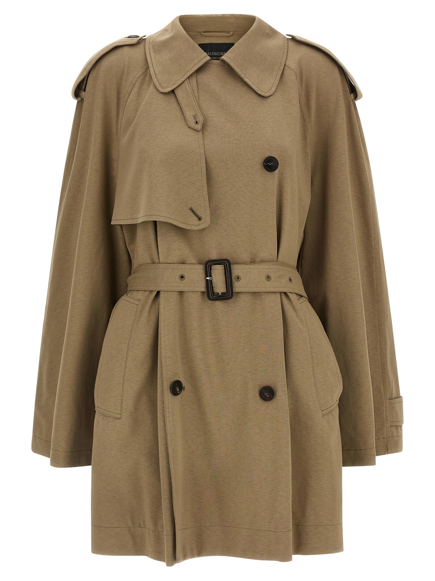 Balenciaga Beige Cotton Trench Coat