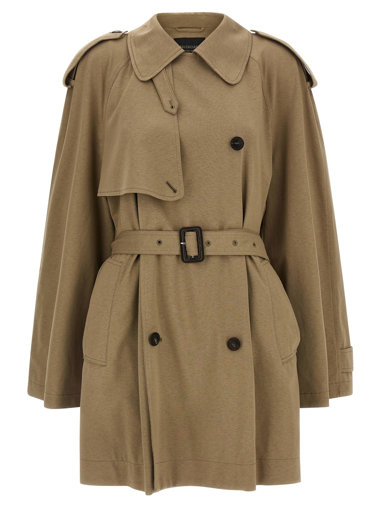 Balenciaga Beige Cotton Trench Coat