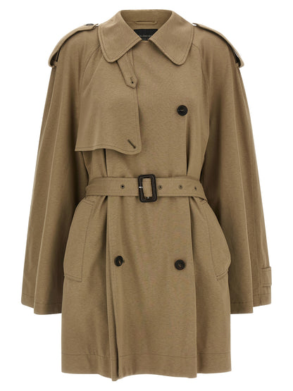 Balenciaga Beige Cotton Trench Coat