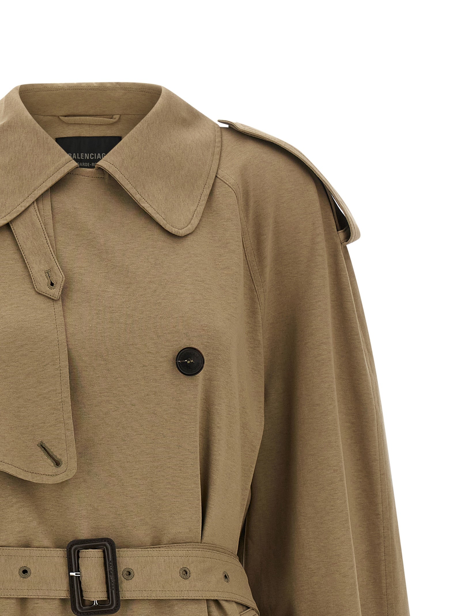 Balenciaga Beige Cotton Trench Coat