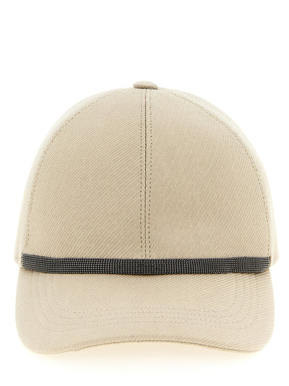 Brunello Cucinelli Beige Cotton Cap