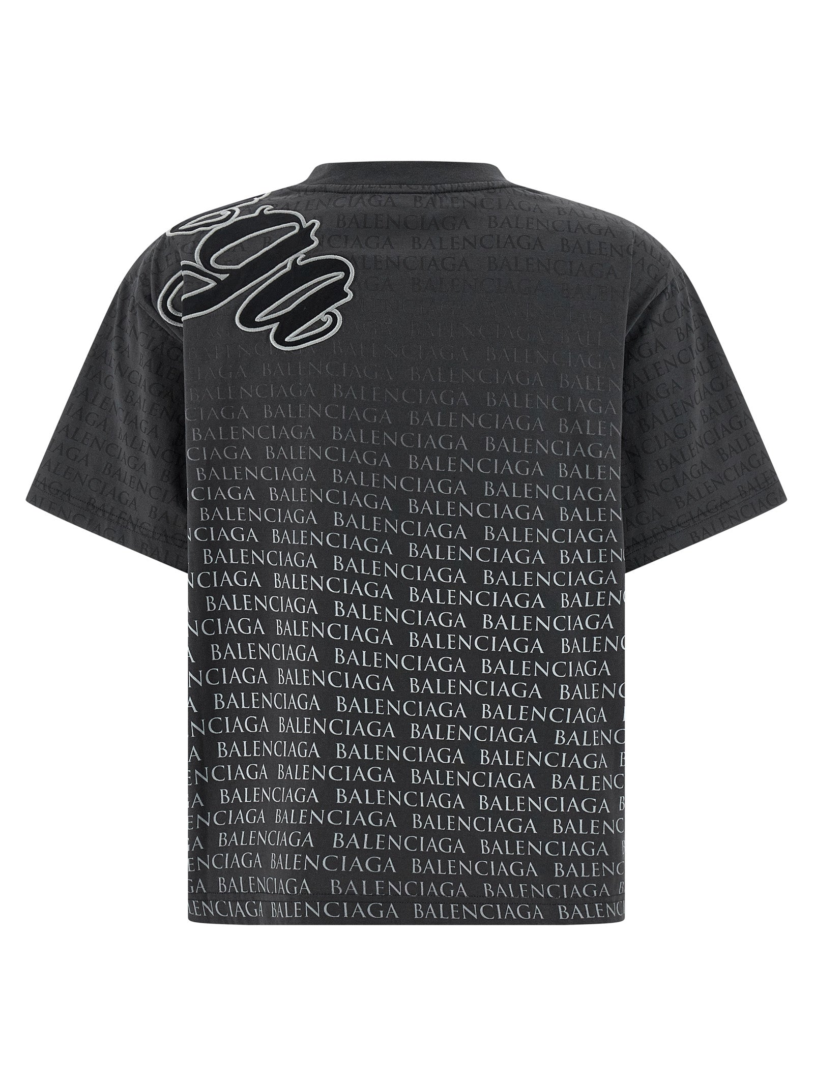 Balenciaga Black Washed-Effect Cotton T-Shirt