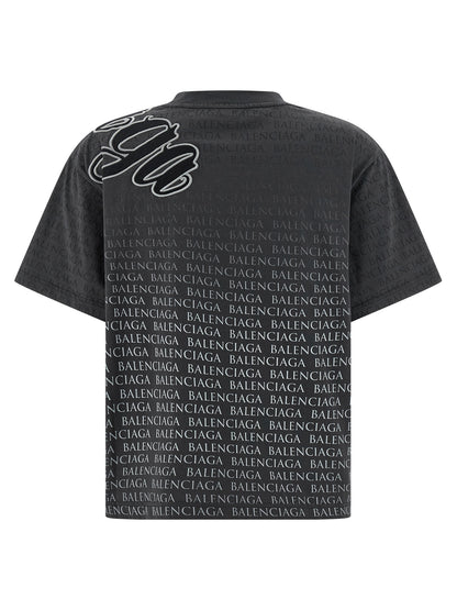 Balenciaga Black Washed-Effect Cotton T-Shirt